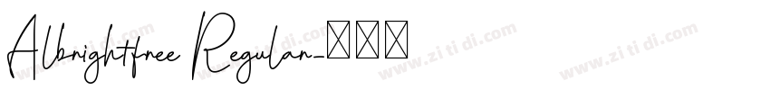 Albrightfree Regular字体转换